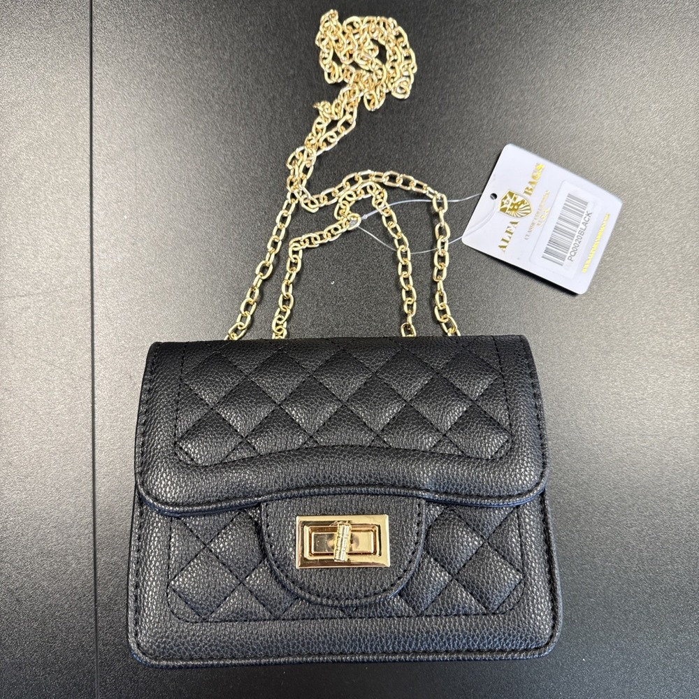 Vegan Leather Quilted Crossbody bag, Alpha Bag Luxury Collection
